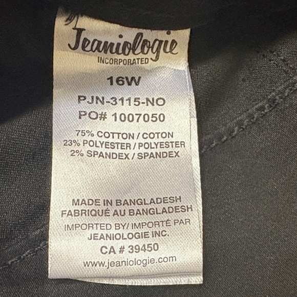 Frankie & Stella Black jeans denim pull on Pants, size 16W - Picture 10 of 11